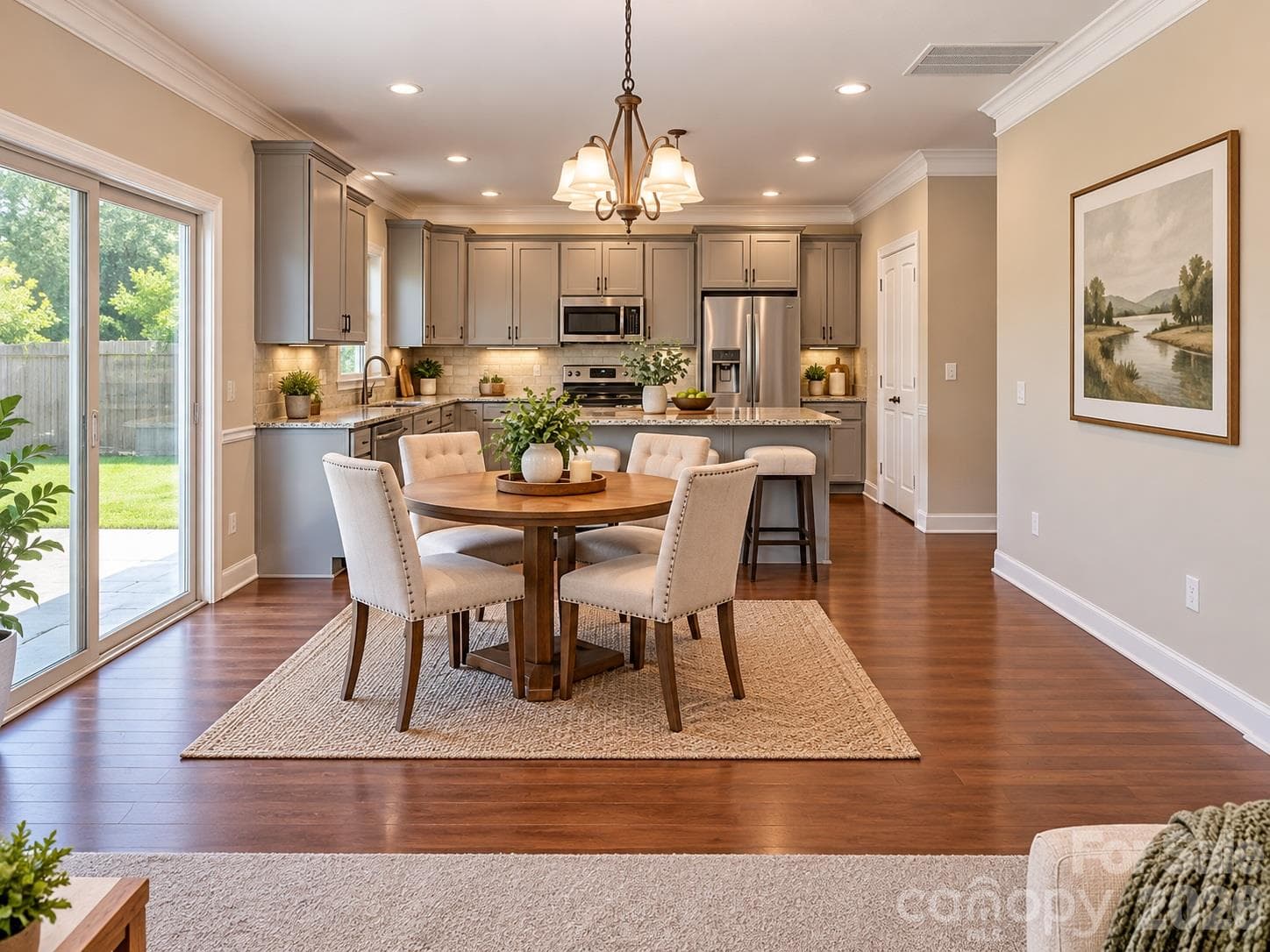 Breakfast area and kitchen Virtually Staged - 7041 Carnwarth Lane, Indian Land