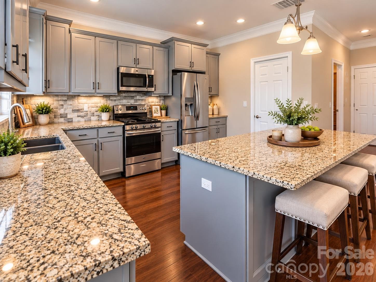 Kitchen Virtually Staged - 7041 Carnwarth Lane, Indian Land