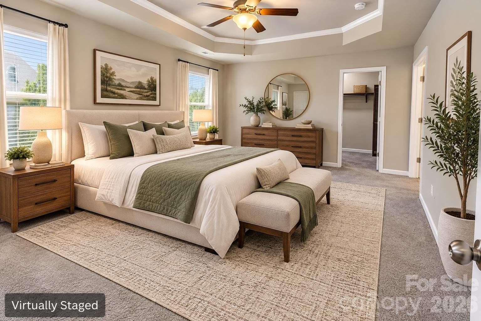 Primary Bedroom 2nd Floor Virtually Staged - 7041 Carnwarth Lane, Indian Land