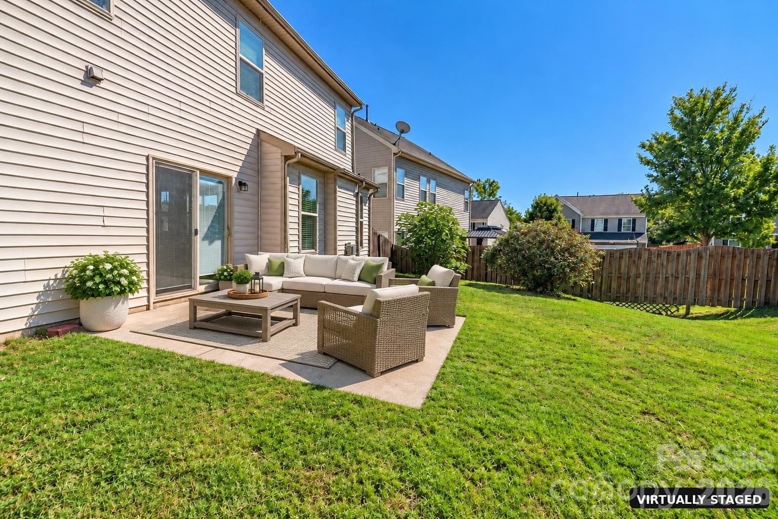 Back Patio Virtually Staged - 7041 Carnwarth Lane, Indian Land