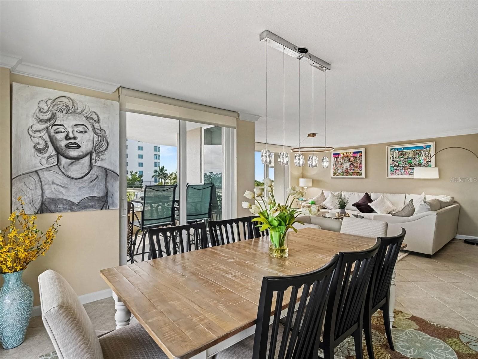 Dining opens to Living room and Balcony - 775 LONGBOAT CLUB RD #304, LONGBOAT KEY