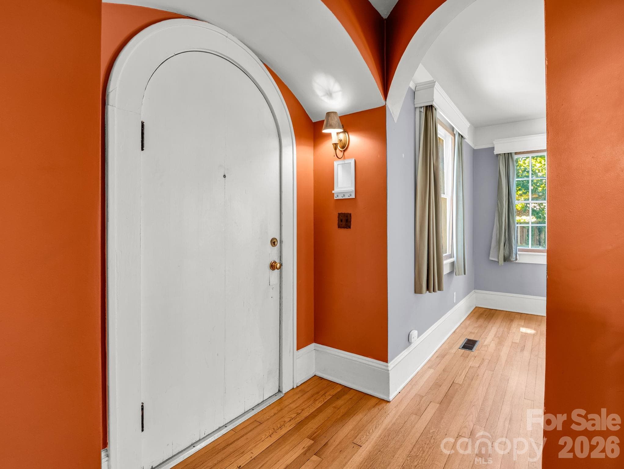 Charming arched front door - 323 Blythe Street, Hendersonville