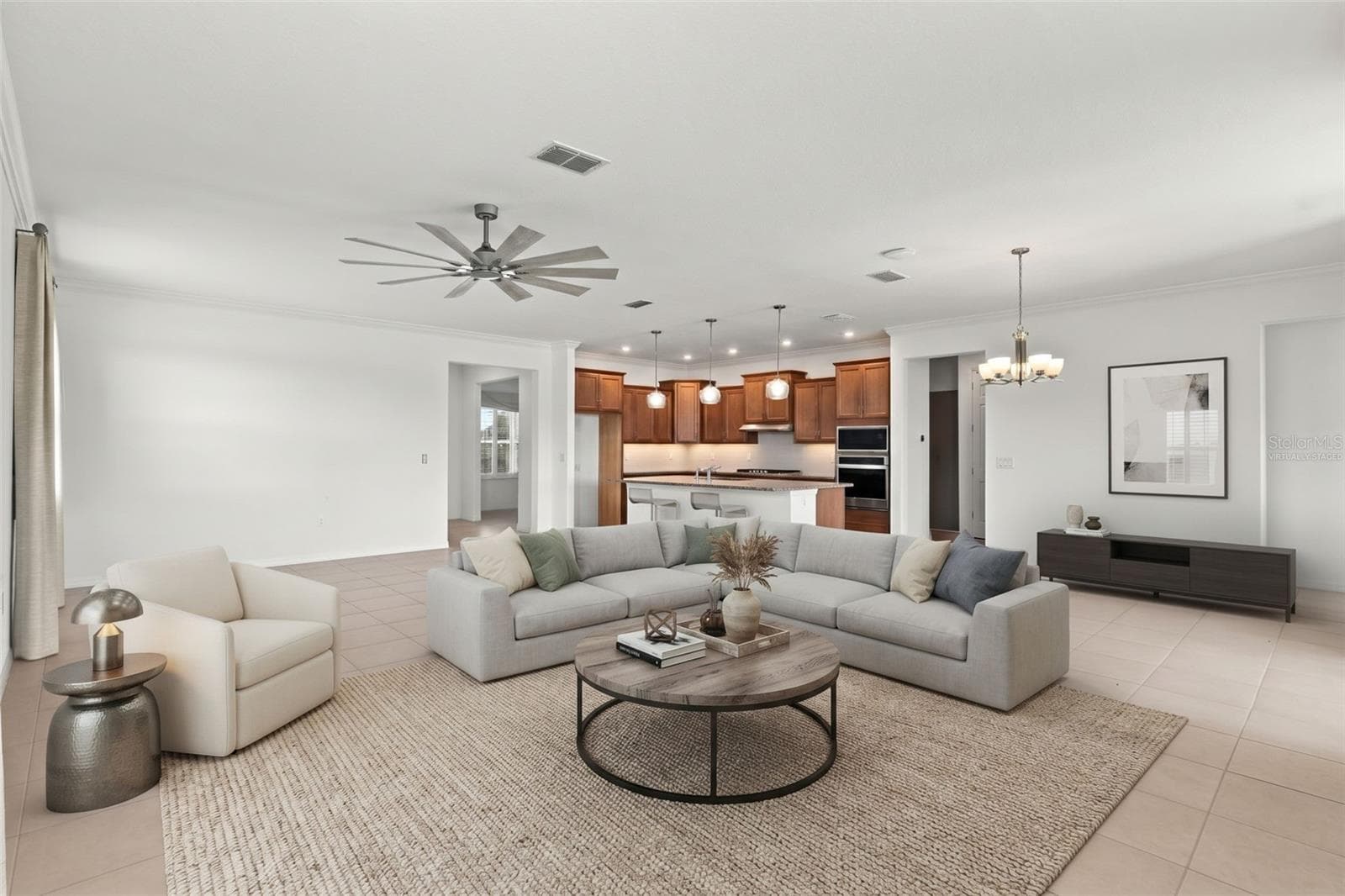 Virtually Staged Living room - 10378 SW 96TH LOOP, OCALA