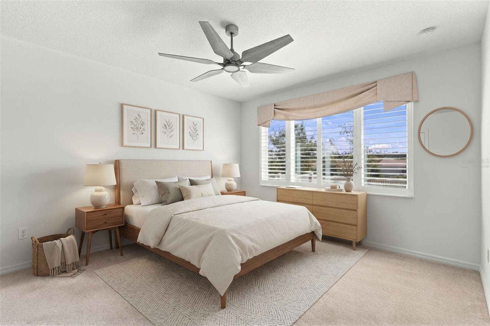 Virtually Staged Primary bedroom - 10378 SW 96TH LOOP, OCALA