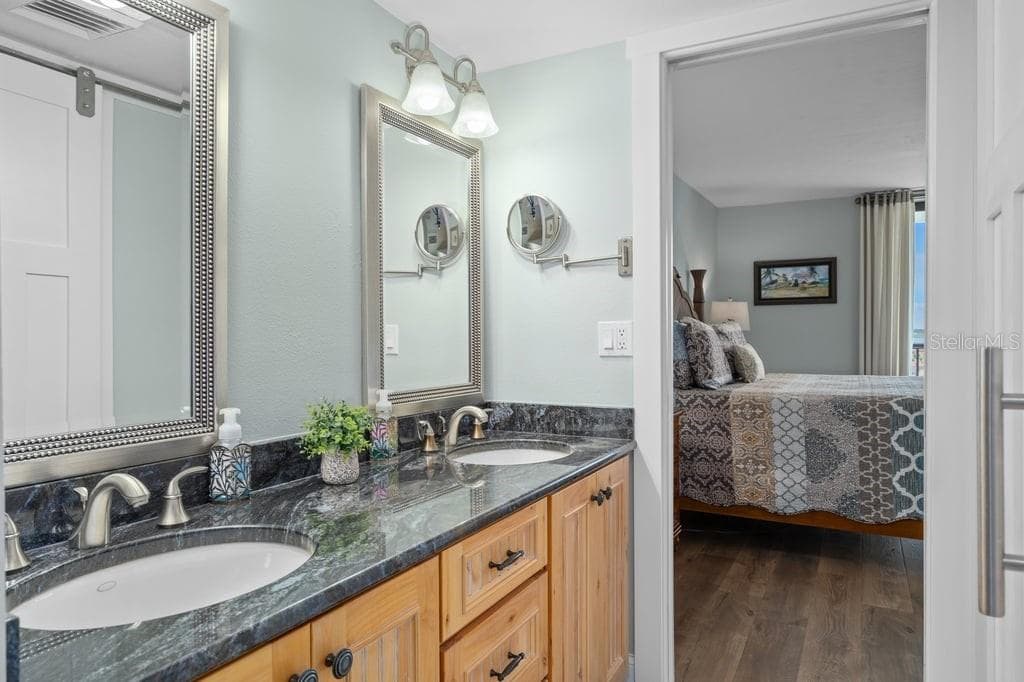 Primary Bath-Double vanity. - 1660 GULF BLVD #706, CLEARWATER