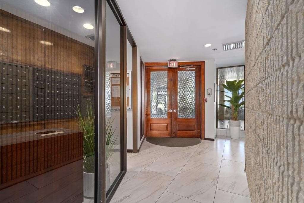 Entry to lobby - Mail room - 1660 GULF BLVD #706, CLEARWATER