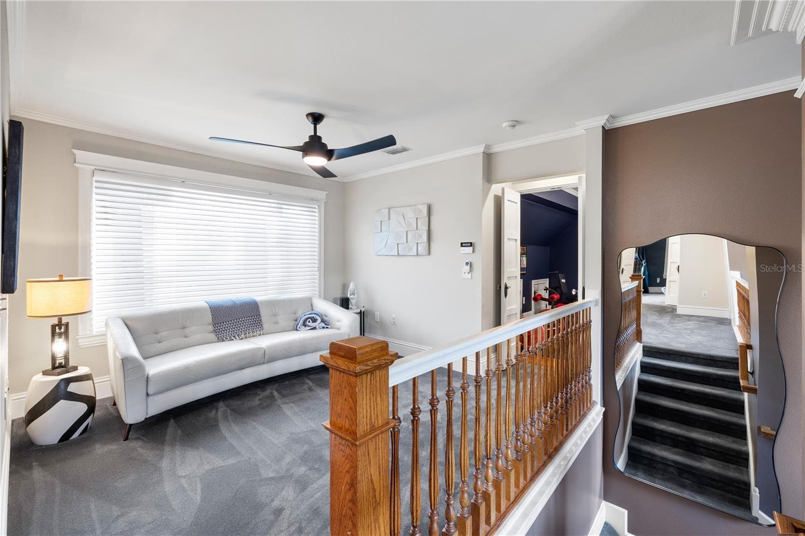 upstairs landing with built-ins - 5903 RIVER FOREST CIR, BRADENTON