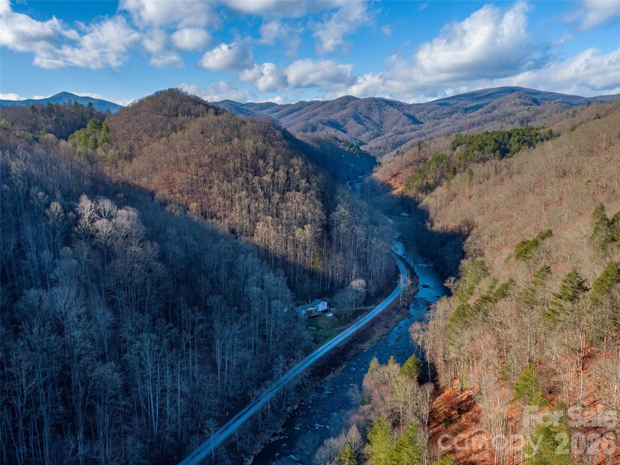 Drone shot of house surrounded by 62 acres of Appalachian Mountains! - 12982 US HWY 19W None, Burnsville