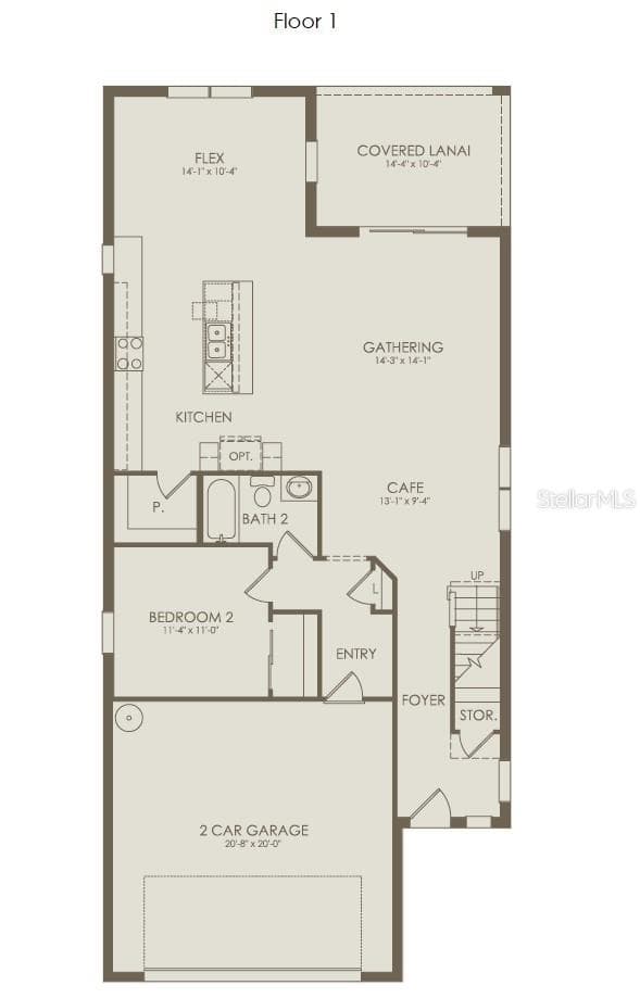 Floor Plan - Floor One - 4833 FINLEY DRIVE, DAVENPORT
