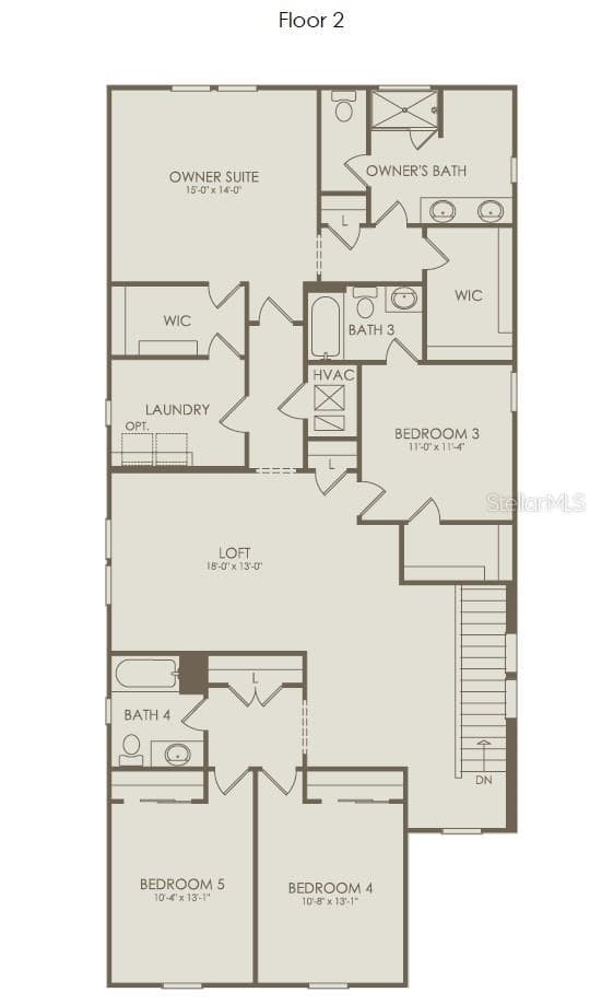 Floor Plan - Floor Two - 4833 FINLEY DRIVE, DAVENPORT