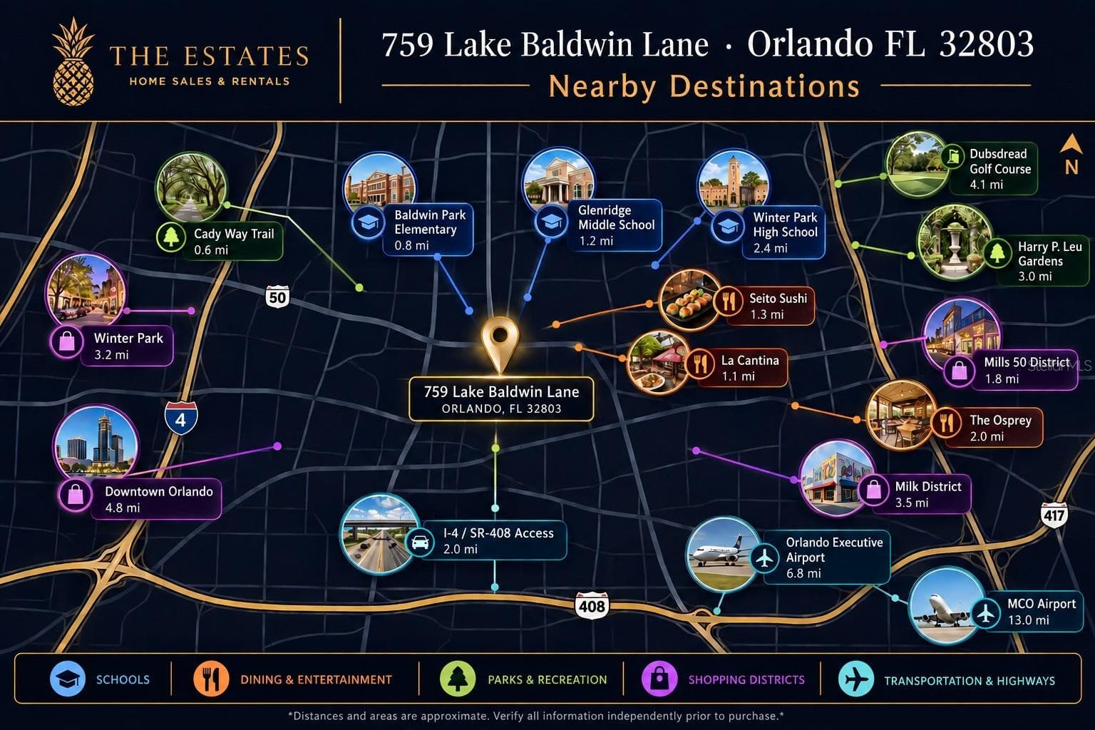 Neighborhood Map - General Information - 759 LAKE BALDWIN LN, ORLANDO