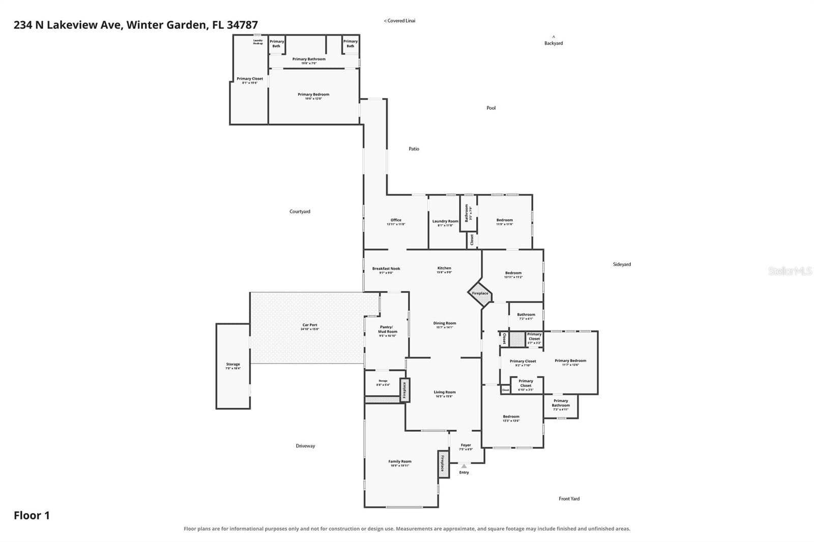 Floorplan - 234 N LAKEVIEW AVE, WINTER GARDEN