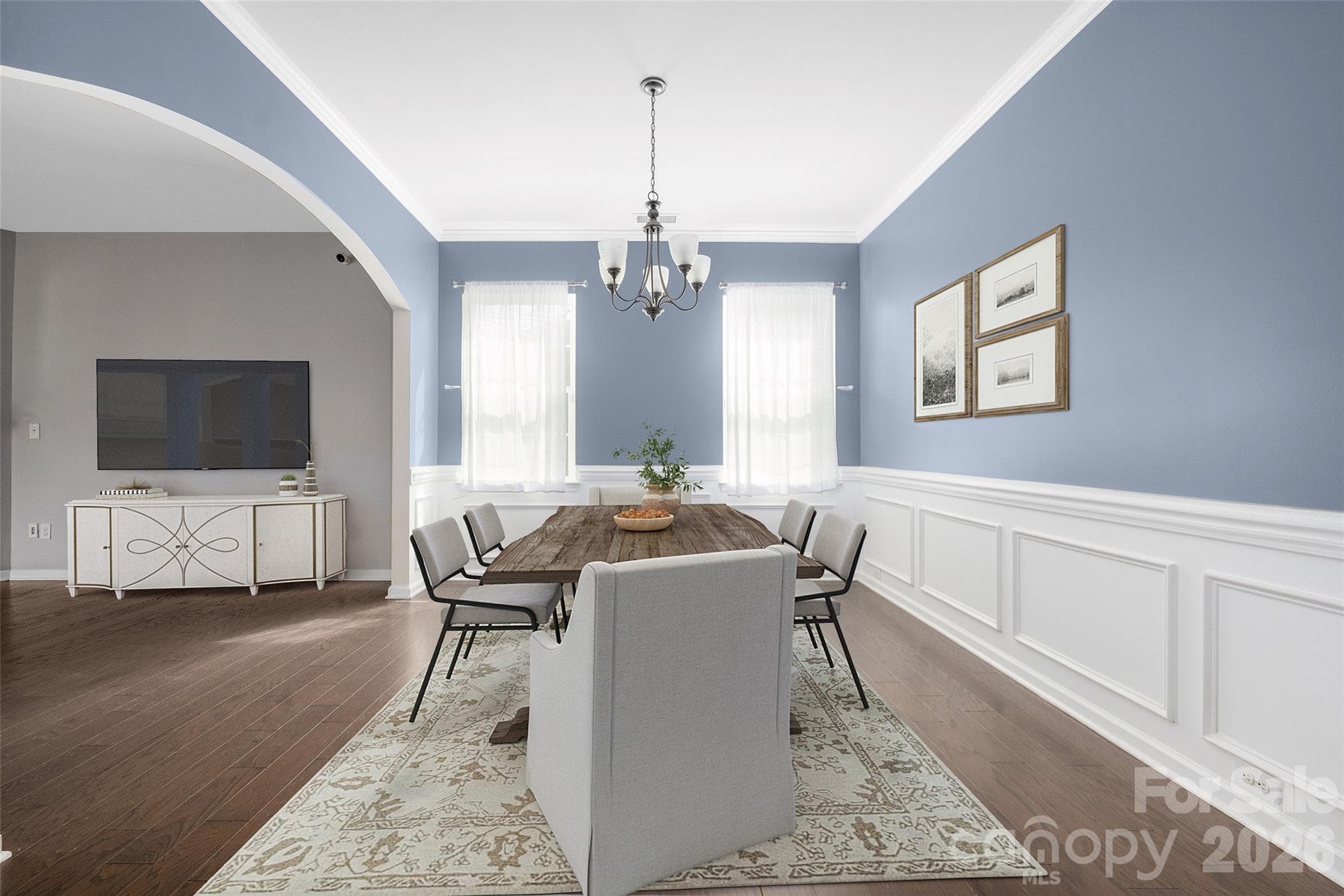 Dining Room (virtually staged) - 11119 Grenfell Avenue, Huntersville