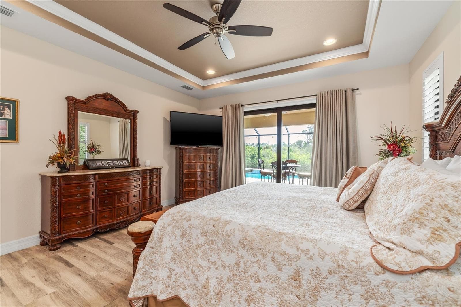Primary Suite with Sliders to Patio - 8414 DAFOE ST, PORT CHARLOTTE