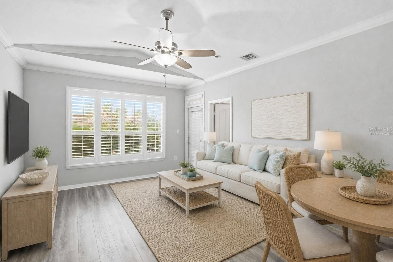 Virtually staged - LIVING & DINING - 5000 CULBREATH KEY WAY #1-313, TAMPA