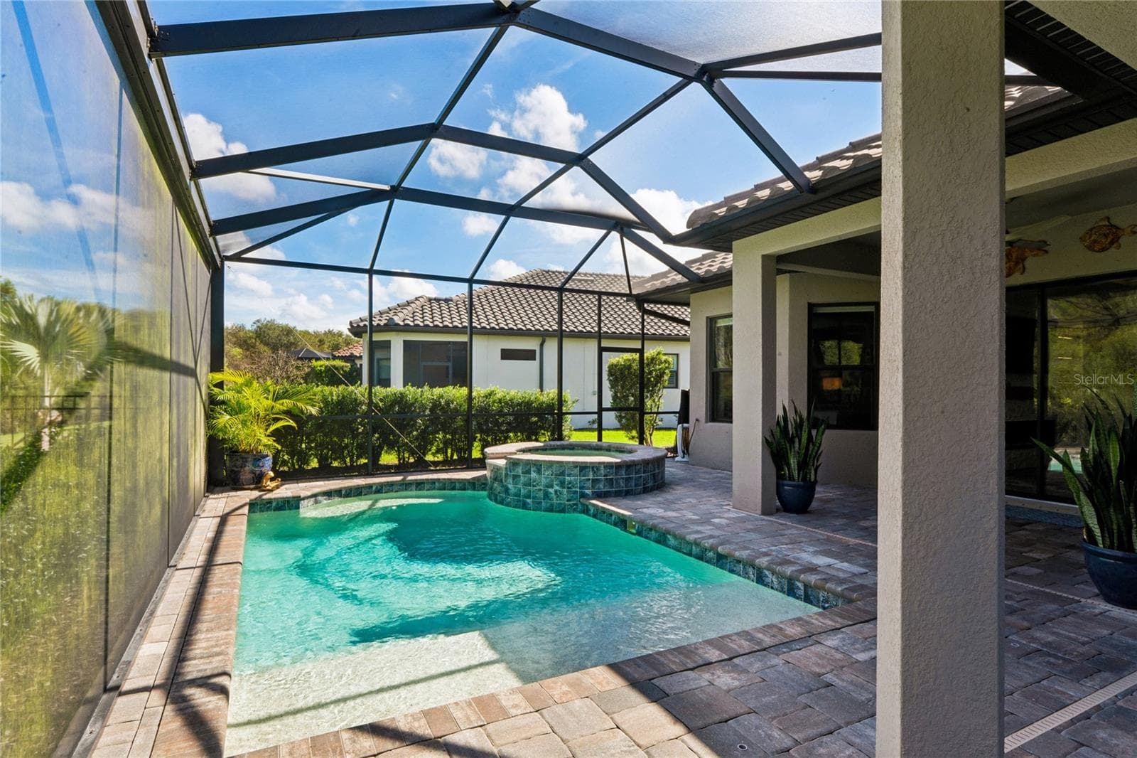 Sparkling saltwater gas heated pool - 10813 CALLUNA DR, ODESSA