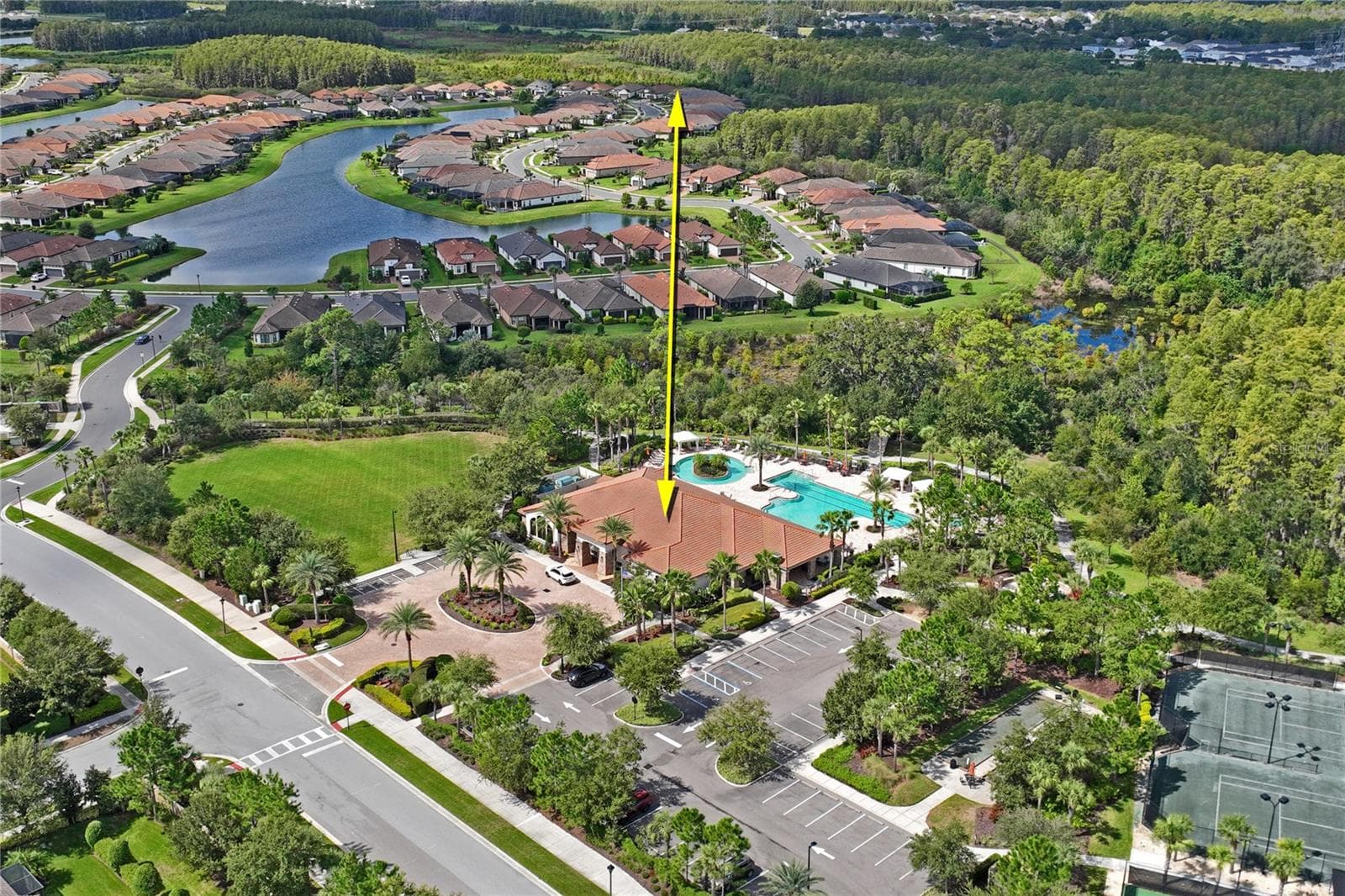 Location of home from amenity center - 10813 CALLUNA DR, ODESSA