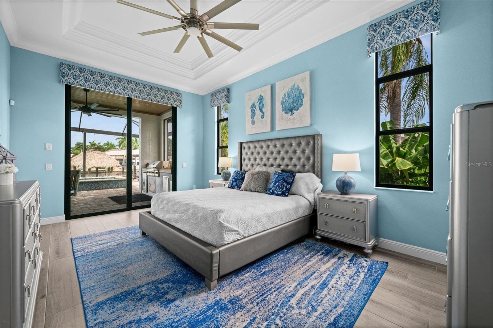 Primary bedroom is steps to the lanai - 5205 SUNSET CT, CAPE CORAL
