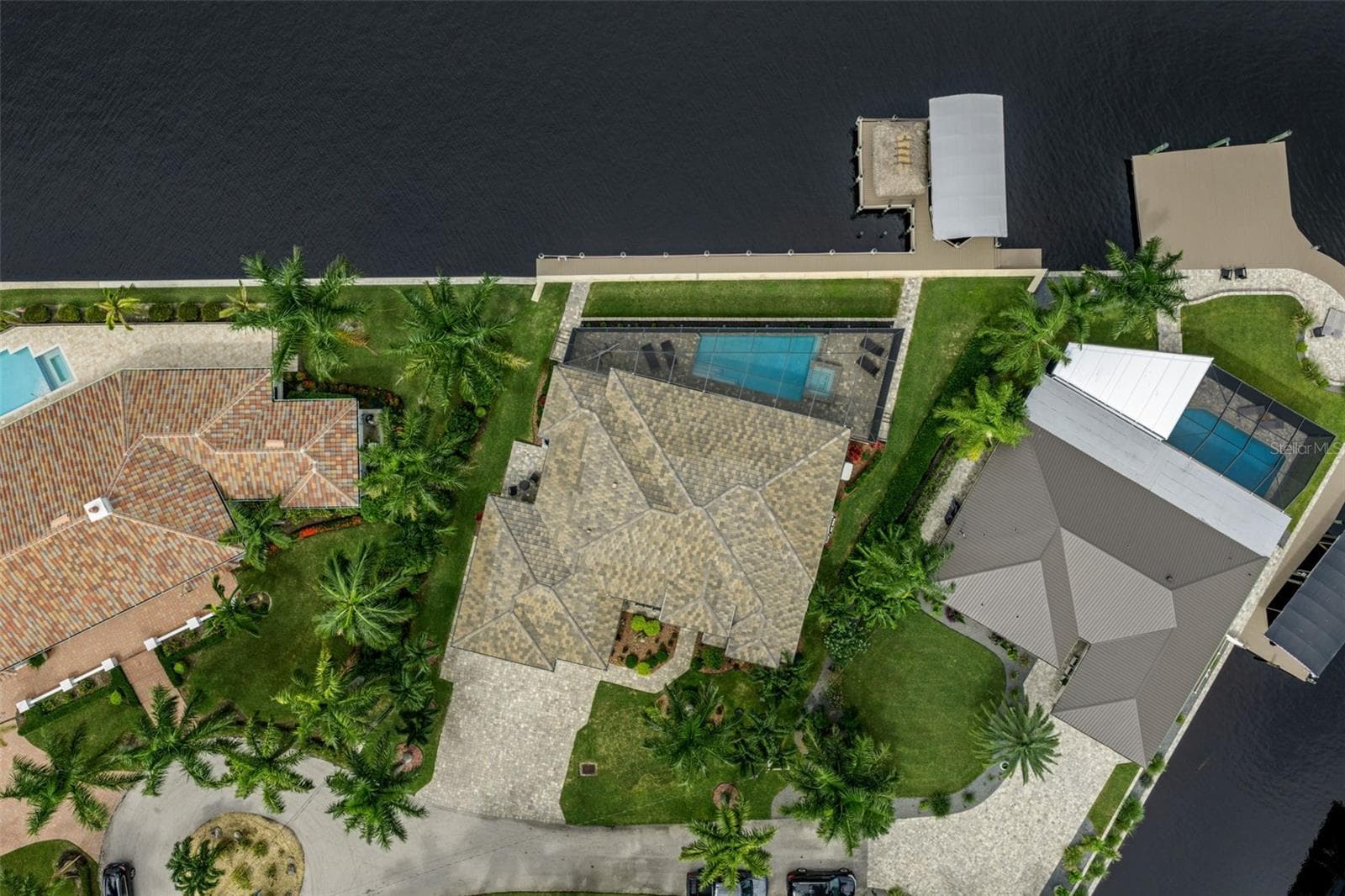 Straight down aerial view - 5205 SUNSET CT, CAPE CORAL