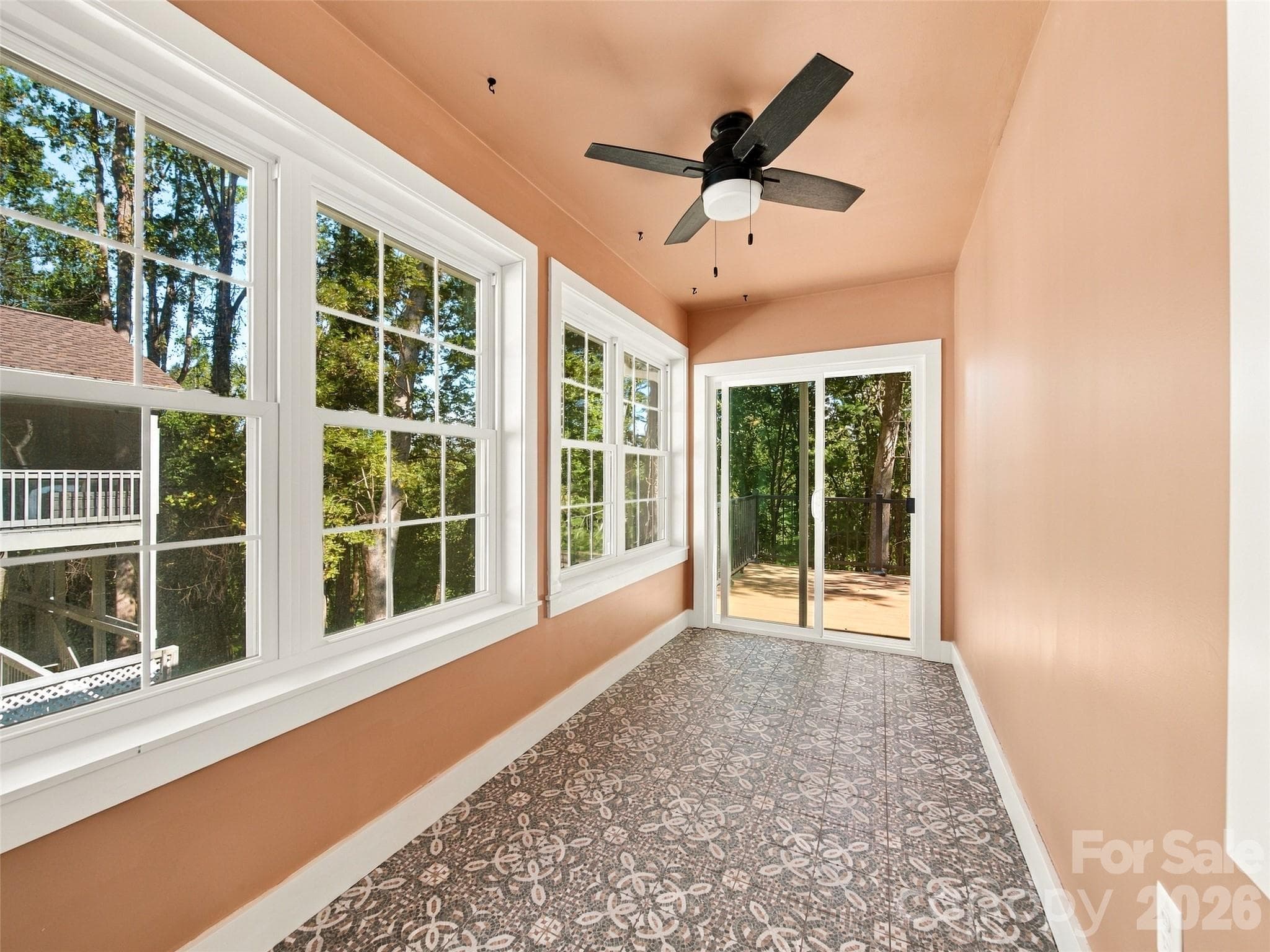 Custom Tiled Flex Space...Sunroom, Perhaps Restful Yoga Retreat or Plant Sanctuary. - 317 Ewarts Hill Road, Hendersonville