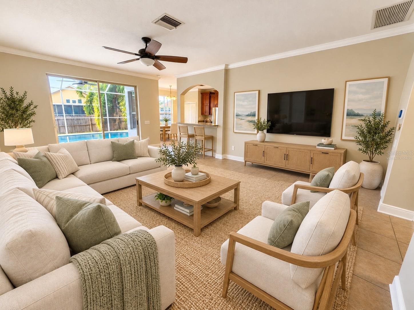 Virtually staged family room - 1753 OPEN FIELD LOOP, BRANDON