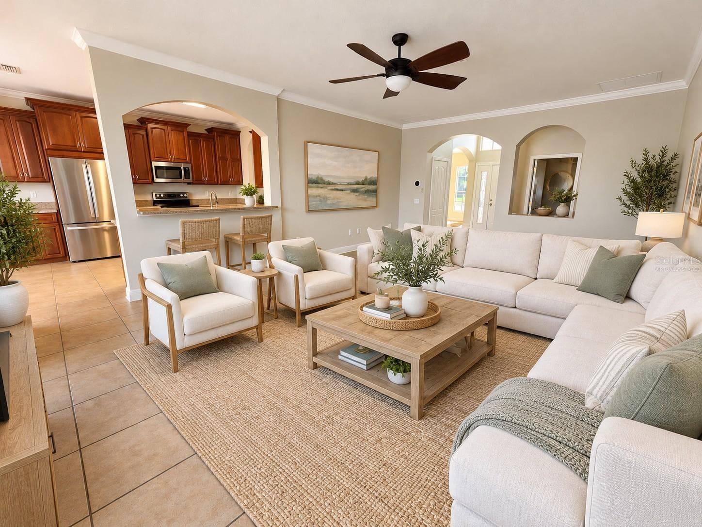 Virtually staged family room - 1753 OPEN FIELD LOOP, BRANDON