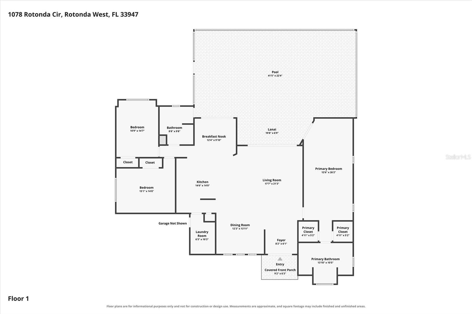 Floorplan - 1078 ROTONDA CIR, ROTONDA WEST