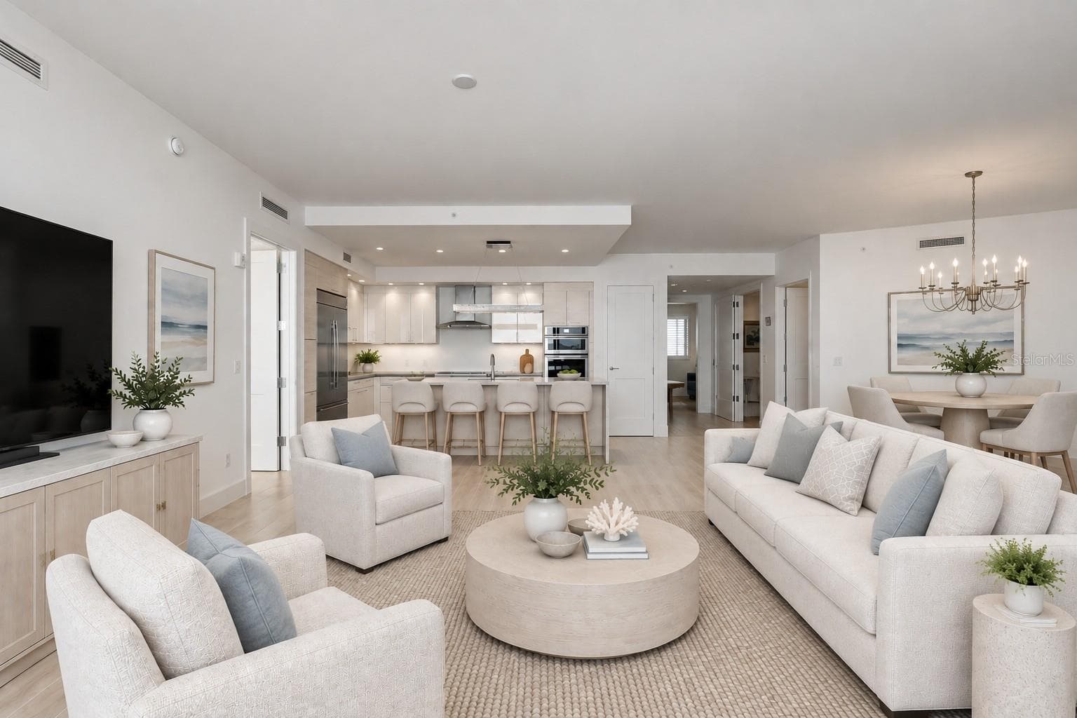 Virtually Stage- Open Concept Floor Plan - 1155 N GULFSTREAM AVE #802, SARASOTA