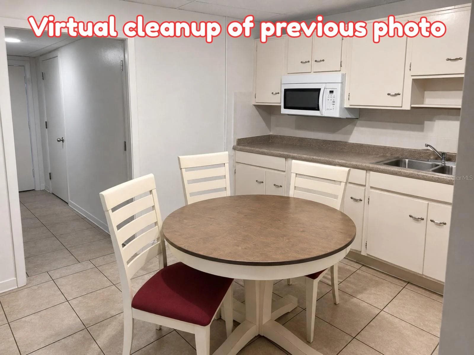 Kitchen, cvountert virtually cleared to show potential. - 4007 FLAMINGO DR, NEW PORT RICHEY