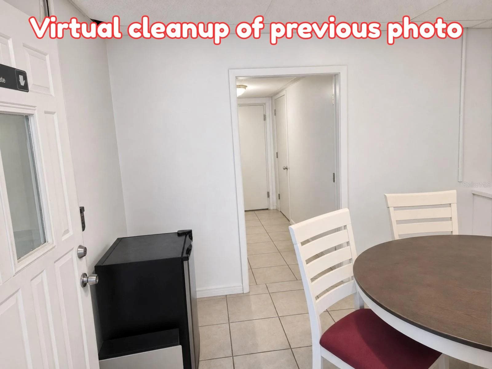 Exit to rear of home virtually enhanced to show potential. - 4007 FLAMINGO DR, NEW PORT RICHEY