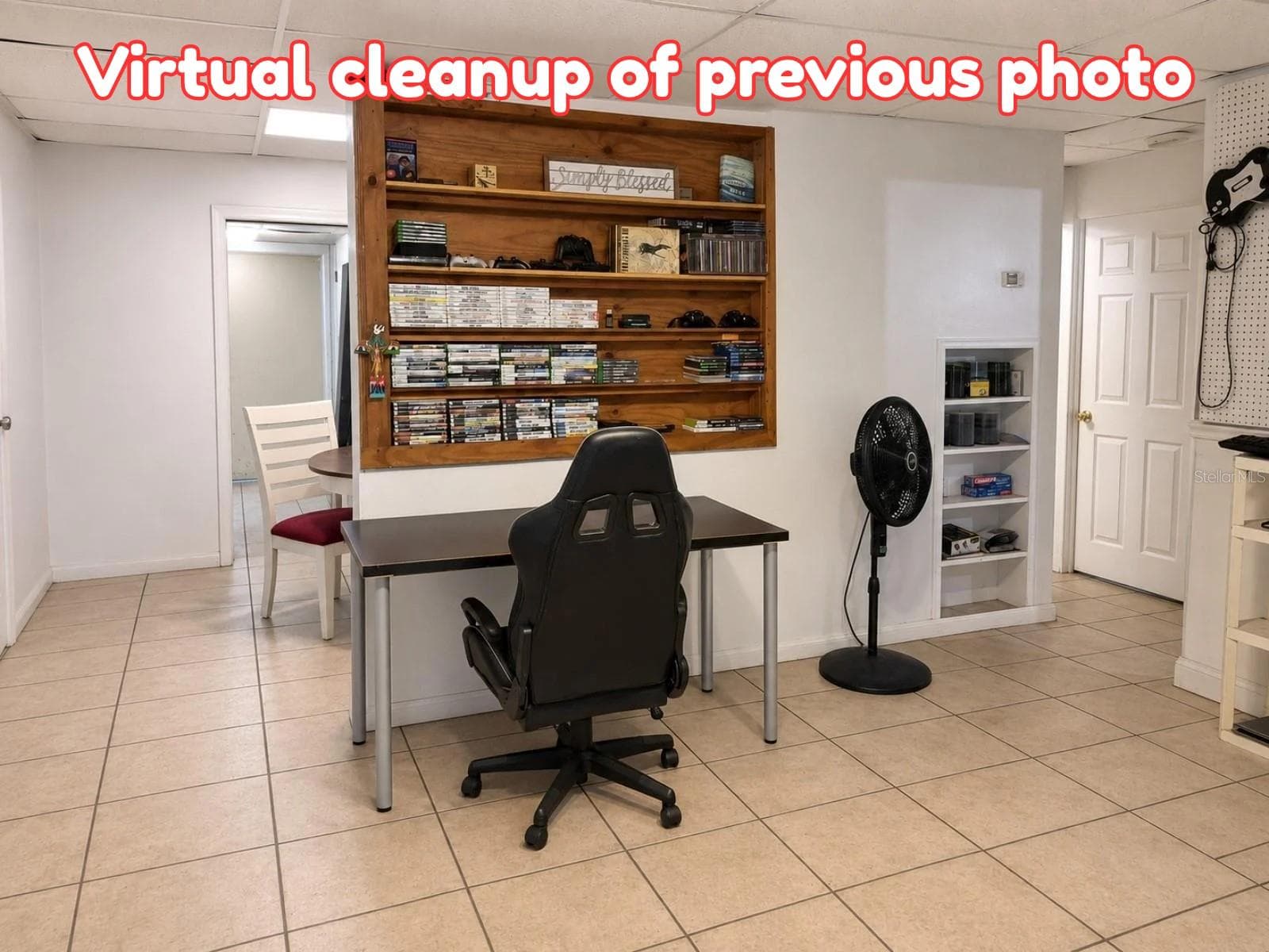 Livingroom 1 virtually enhanced to show potential. - 4007 FLAMINGO DR, NEW PORT RICHEY