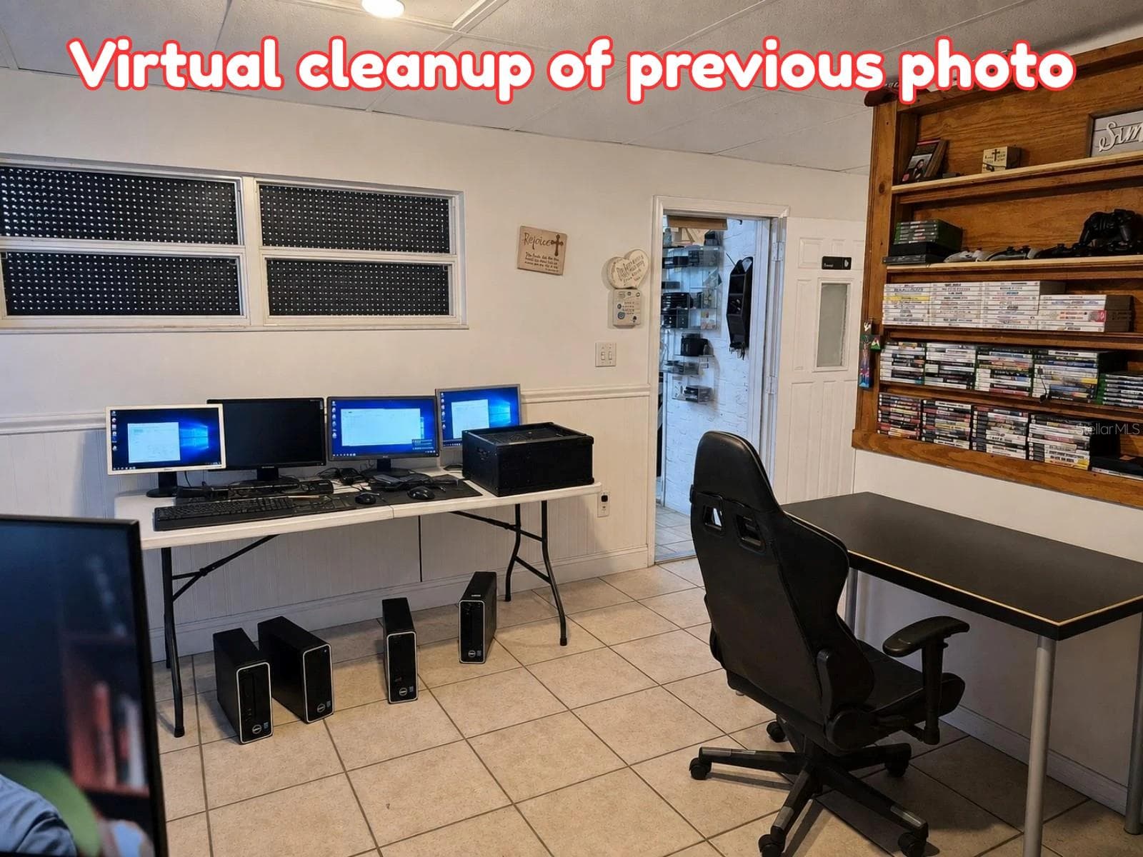 Livingroom 3 virtually enhanced to show potential. - 4007 FLAMINGO DR, NEW PORT RICHEY