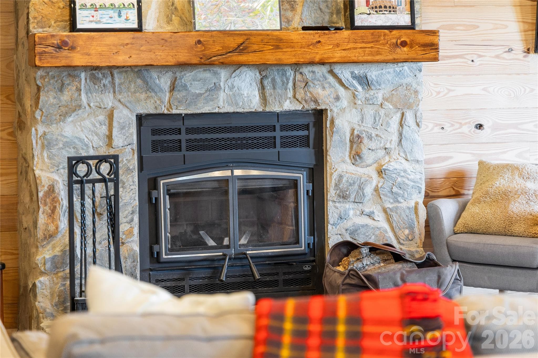 Lower Level - wood fireplace, natural stone - 656 Arbra Mountain Way, Bostic