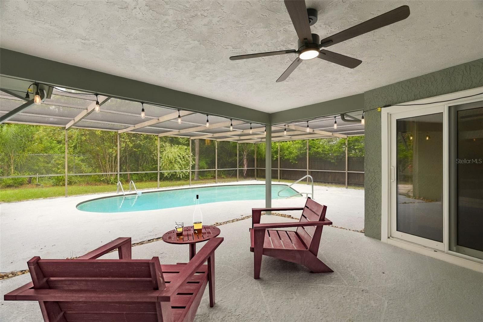 Screened enclosed pool area. - 1297 PEACH TREE DR, DUNEDIN