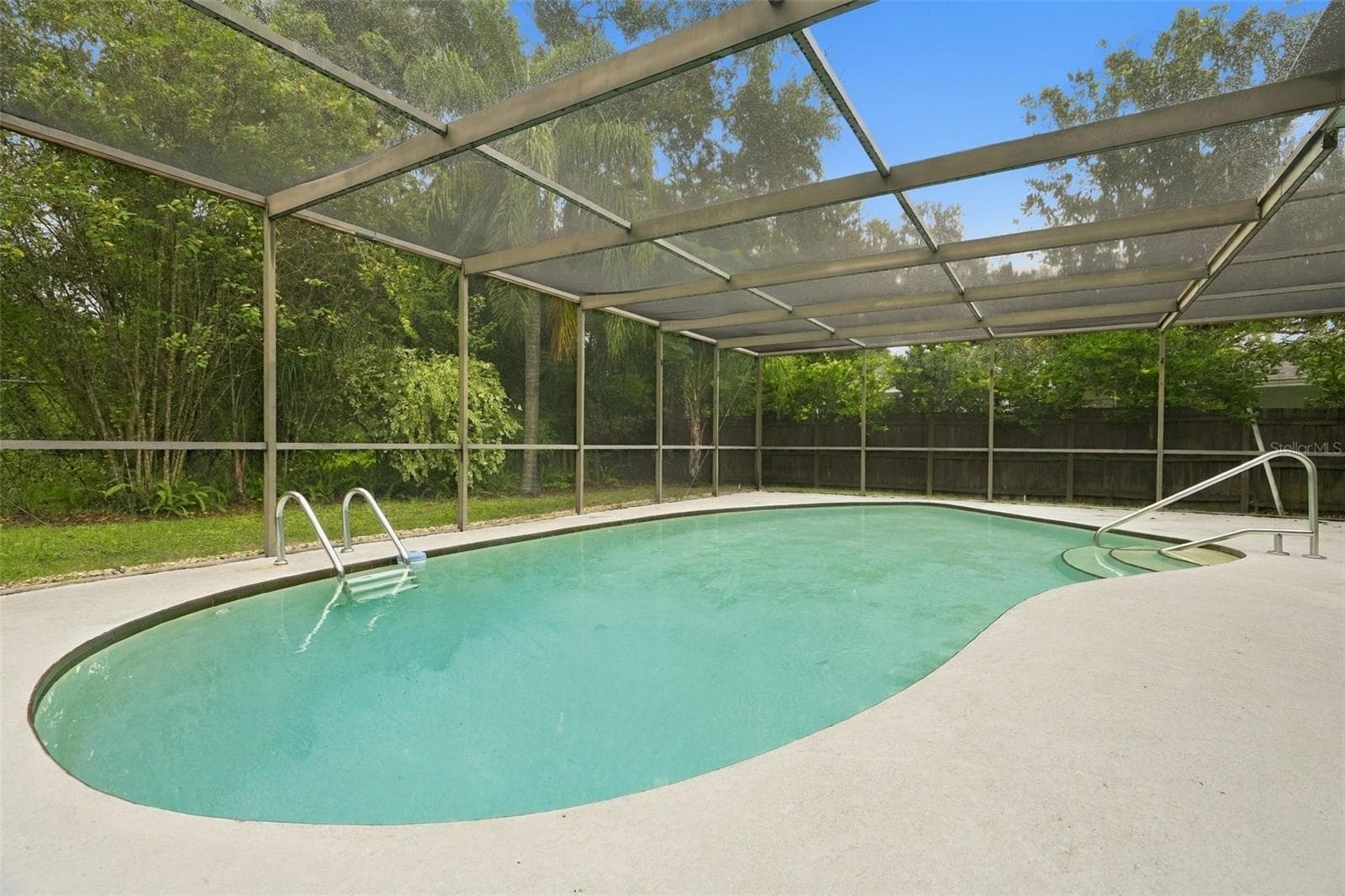 Screened enclosed pool area. - 1297 PEACH TREE DR, DUNEDIN