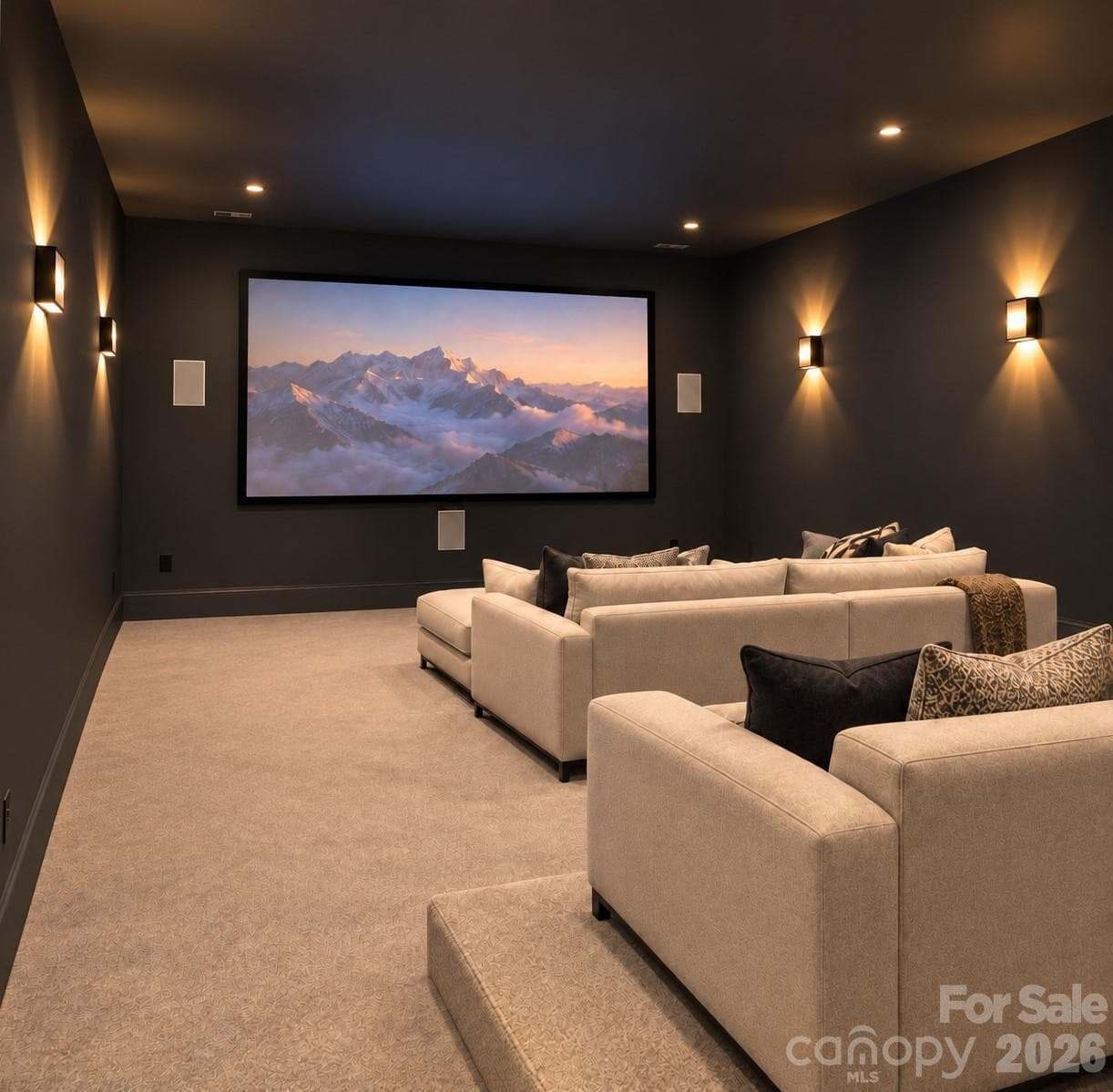 Movie Theater Room - 401 McDonald Avenue, Charlotte
