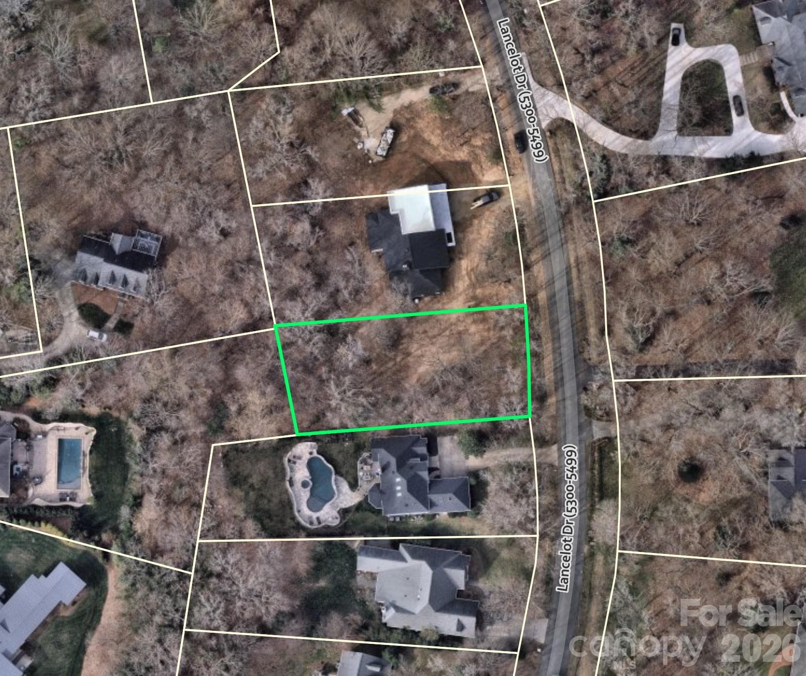 Aerial View - 5319 Lancelot Drive, Charlotte
