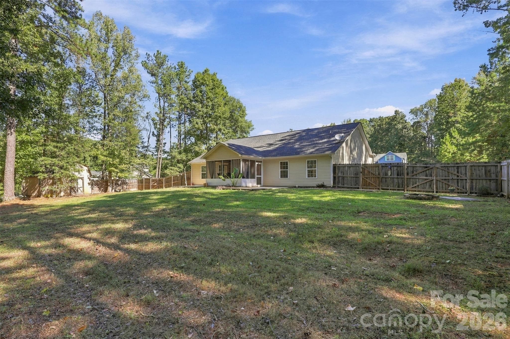 Large backyard with fence for privacy, pets, and entertaining. - 123 Sherham Way, Rock Hill