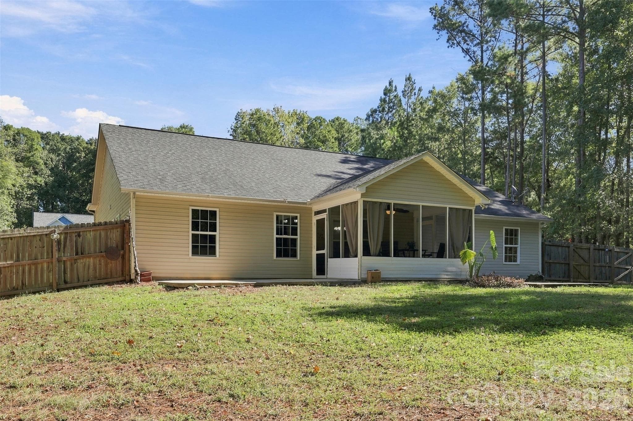 Large backyard with fence for privacy, pets, and entertaining. - 123 Sherham Way, Rock Hill