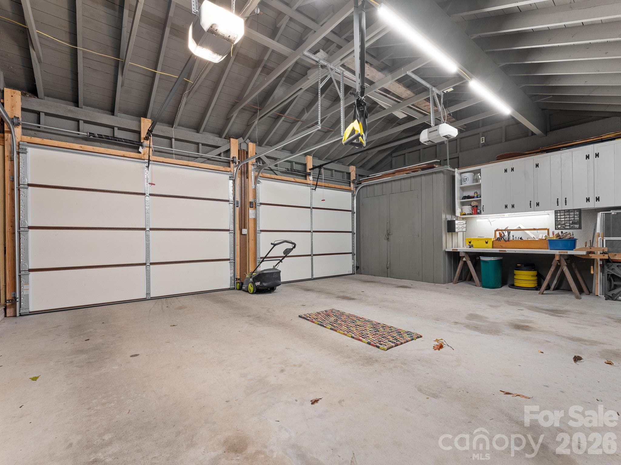 Two car garage on the main level - 69 Eargle Road, Tryon