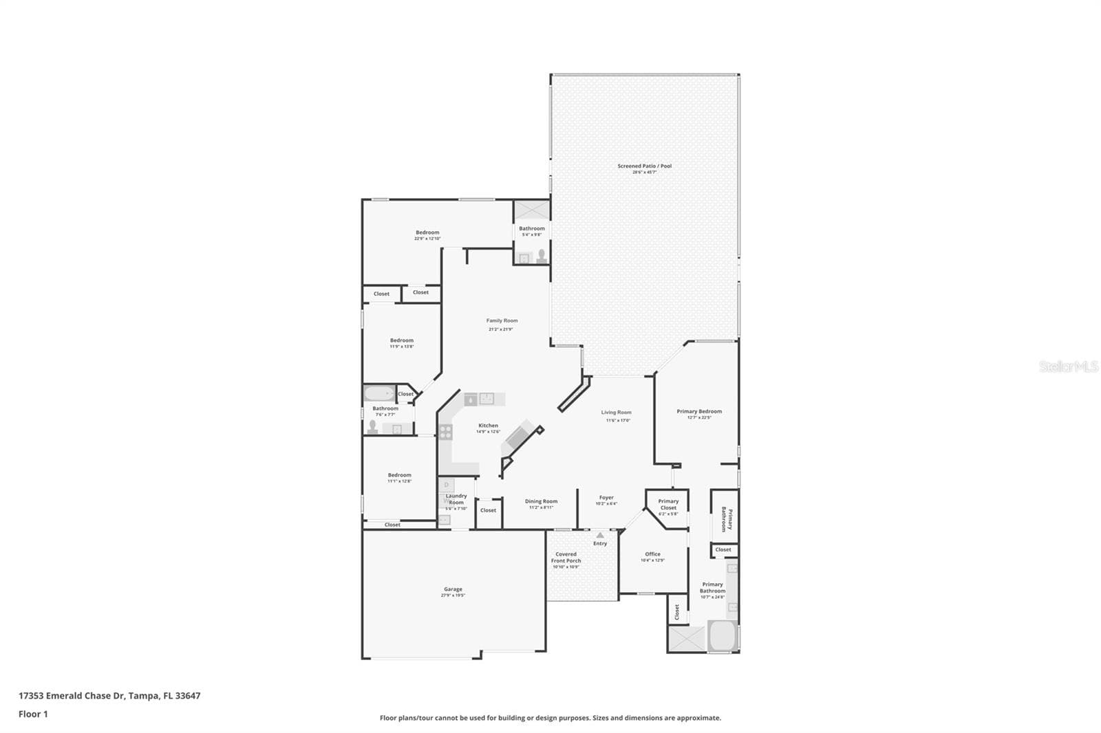 Floor Plan - 17353 EMERALD CHASE DR, TAMPA