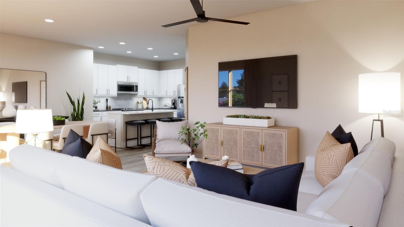 Family Room Rendering (Virtually Staged) - 1932 GREENBOROUGH LOOP, DELAND
