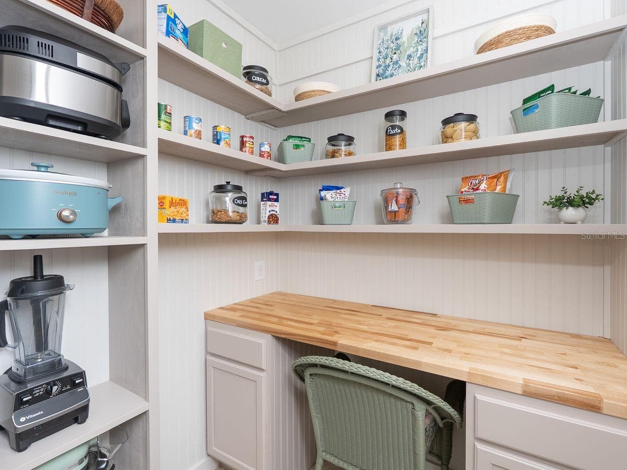walk in pantry and small appliance closet with built in desk - 71 CAYMAN ISLES BLVD, ENGLEWOOD