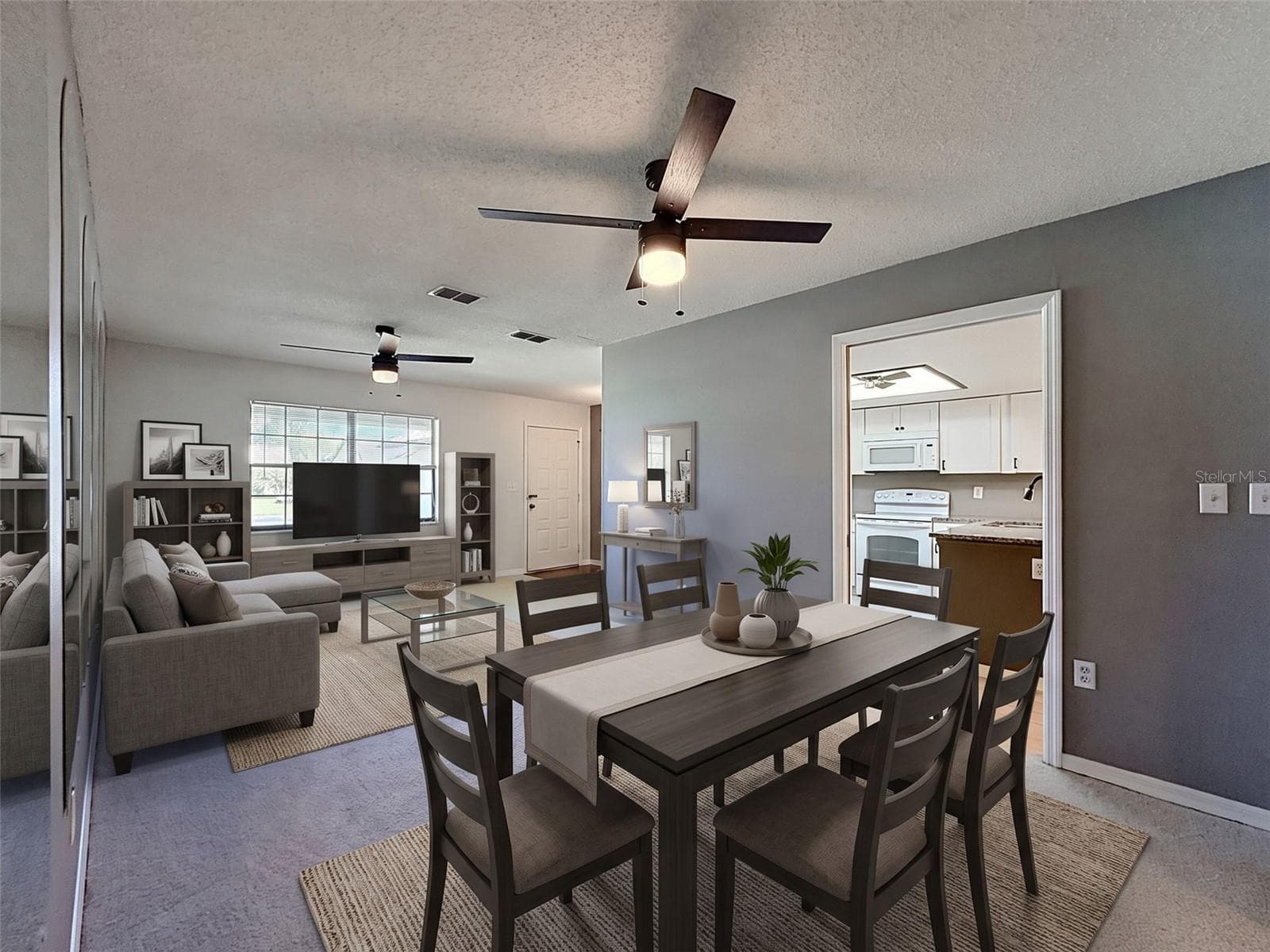 Virtual Staged 1Living/Dining area - 7308 BALTUSROL DR, NEW PORT RICHEY