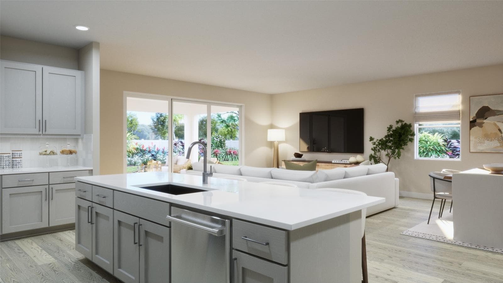 Kitchen Rendering (Virtually Staged) - 4787 TURKEY OUTLOOK RD, APOPKA