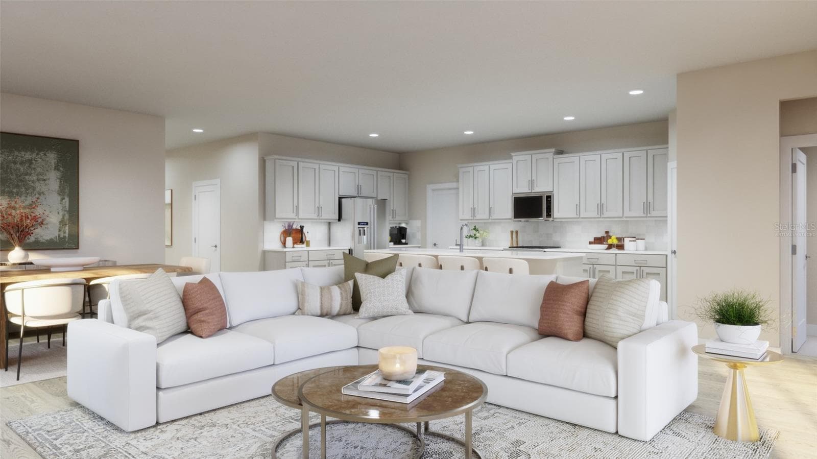 Great Room Rendering (Virtually Staged) - 4787 TURKEY OUTLOOK RD, APOPKA