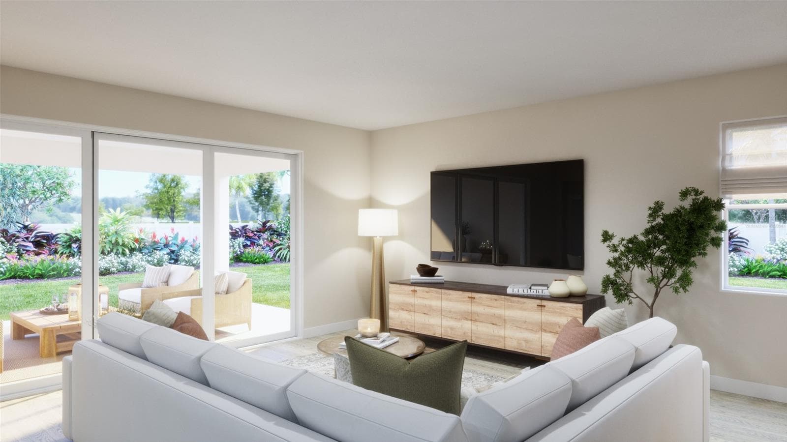 Great Room Rendering (Virtually Staged) - 4787 TURKEY OUTLOOK RD, APOPKA