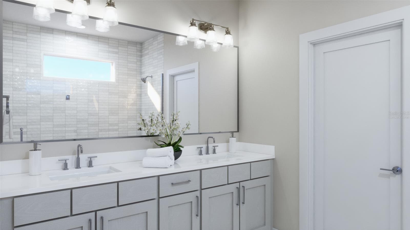 Primary Bathroom Rendering (Virtually Staged) - 4787 TURKEY OUTLOOK RD, APOPKA