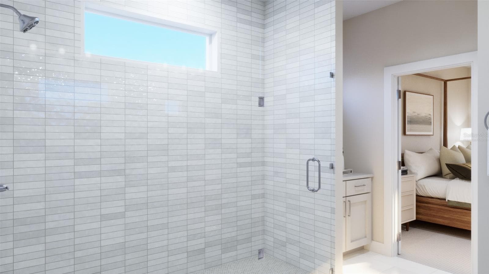 Primary Bathroom Rendering (Virtually Staged) - 4787 TURKEY OUTLOOK RD, APOPKA