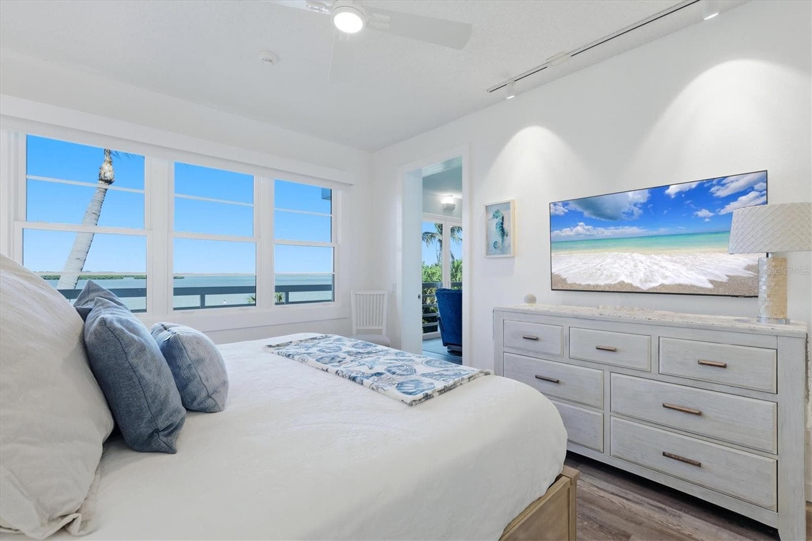Primary Bedroom with Bay Views - 615 DREAM ISLAND PL #212, LONGBOAT KEY